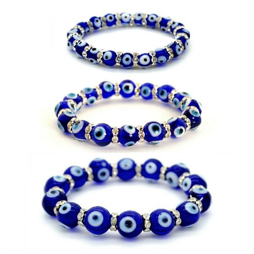 Evil eye bracelet 8mm 10mm - evil,